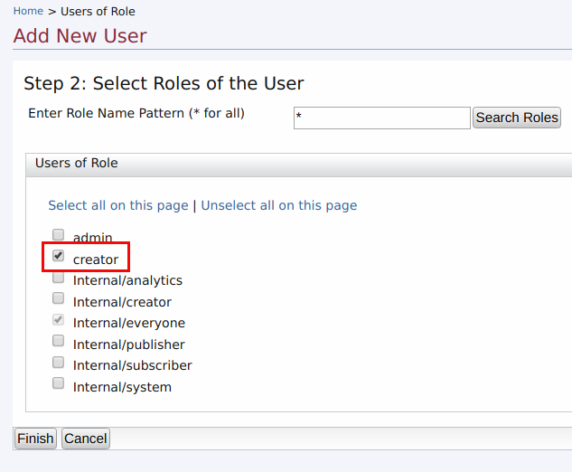 Add roles to user