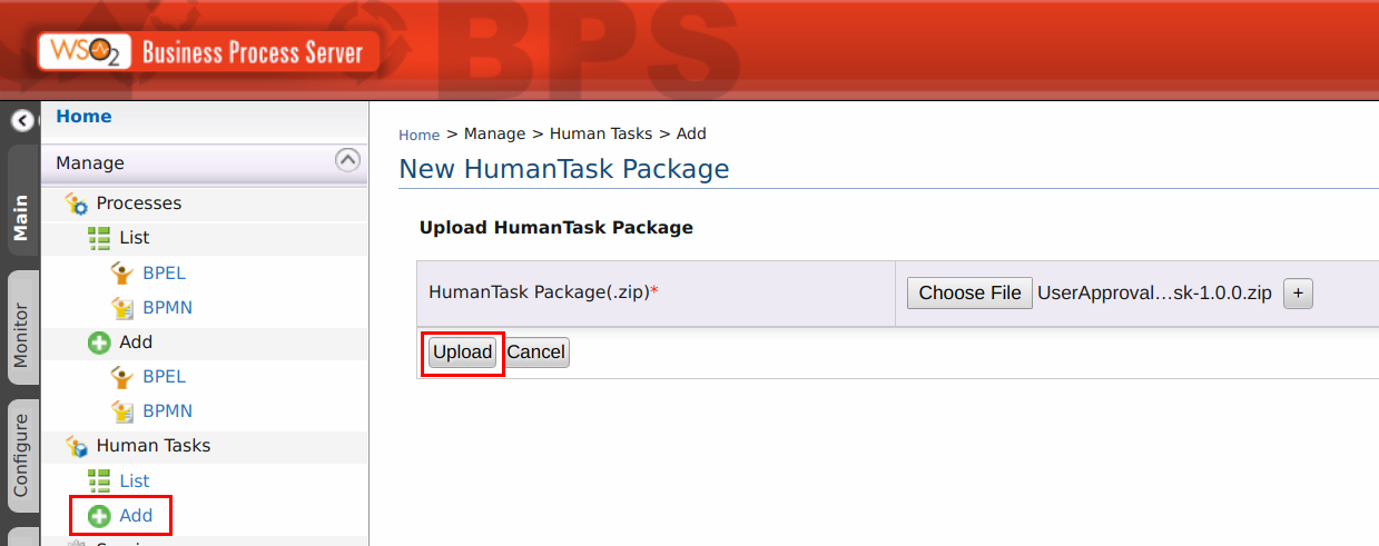Add Human Task to BPS