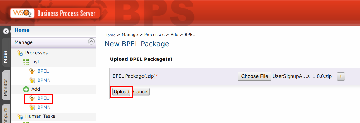 Add BPEL to BPS