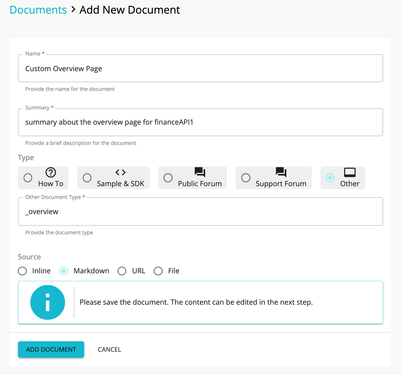 override api overview page per api publisher
