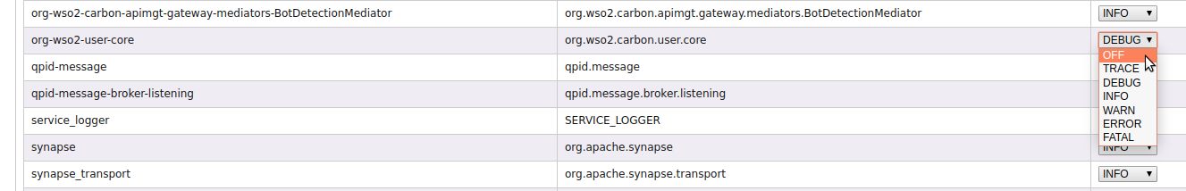 Update Logger Carbon UI