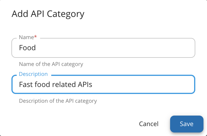 Add API category
