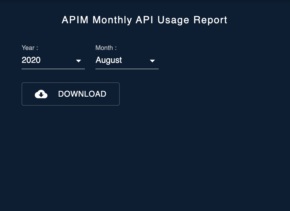 API Usage Summary Widget