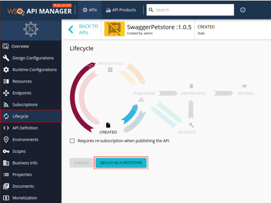 Lifecycle page