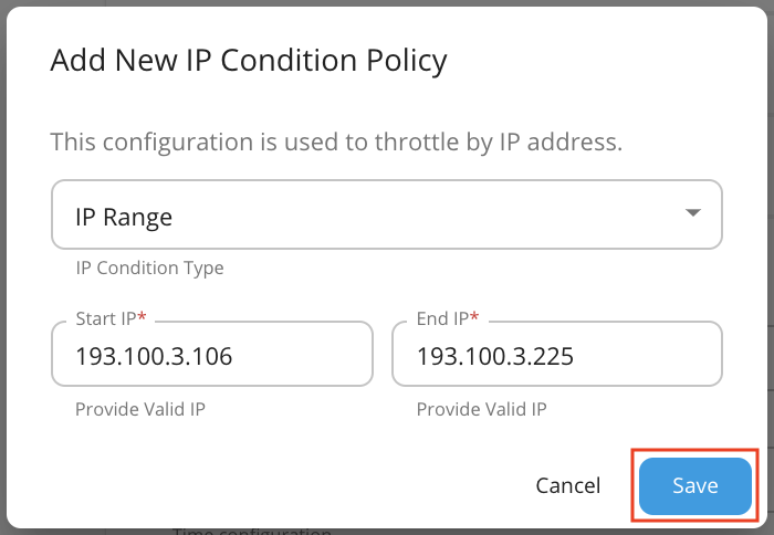 Advanced Rate Limit policy