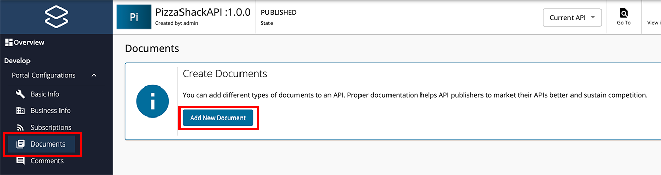 Add new document option