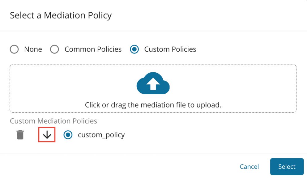 Download and Edit Mediation Policy