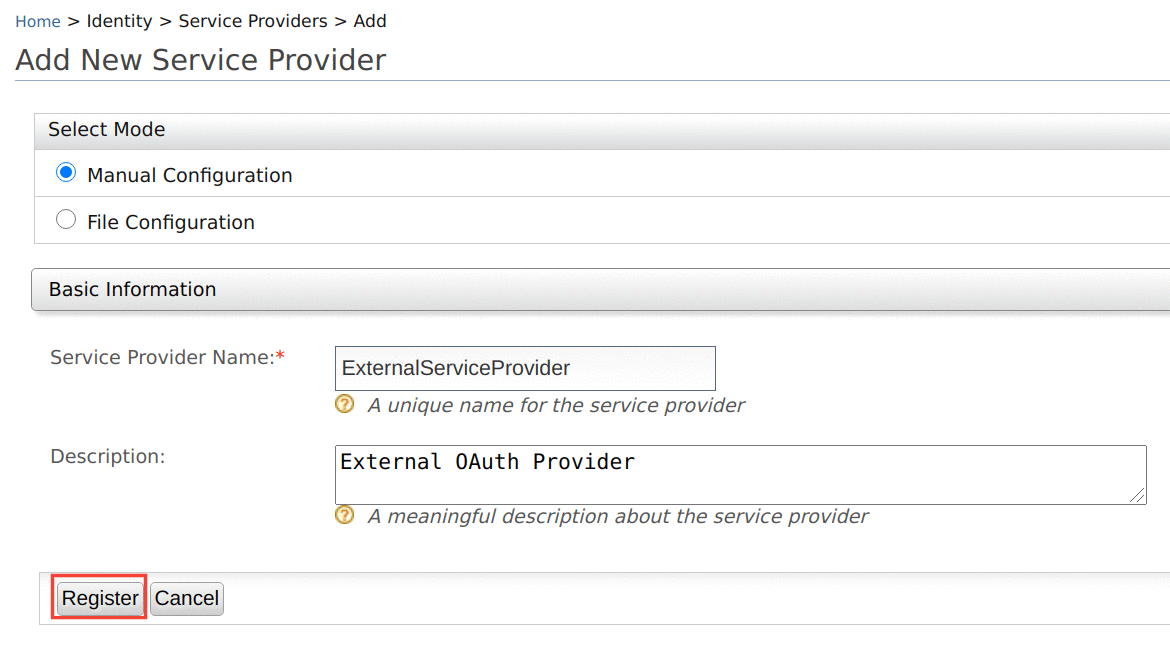 Add Service Provider