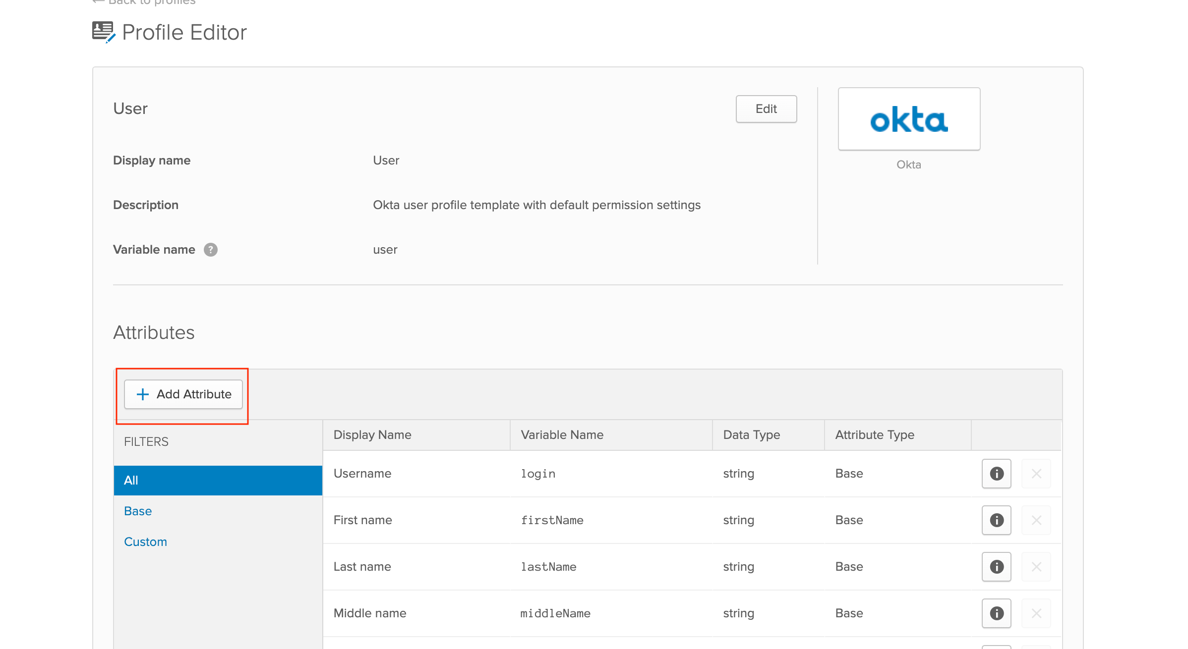 See newly added attribute in Okta