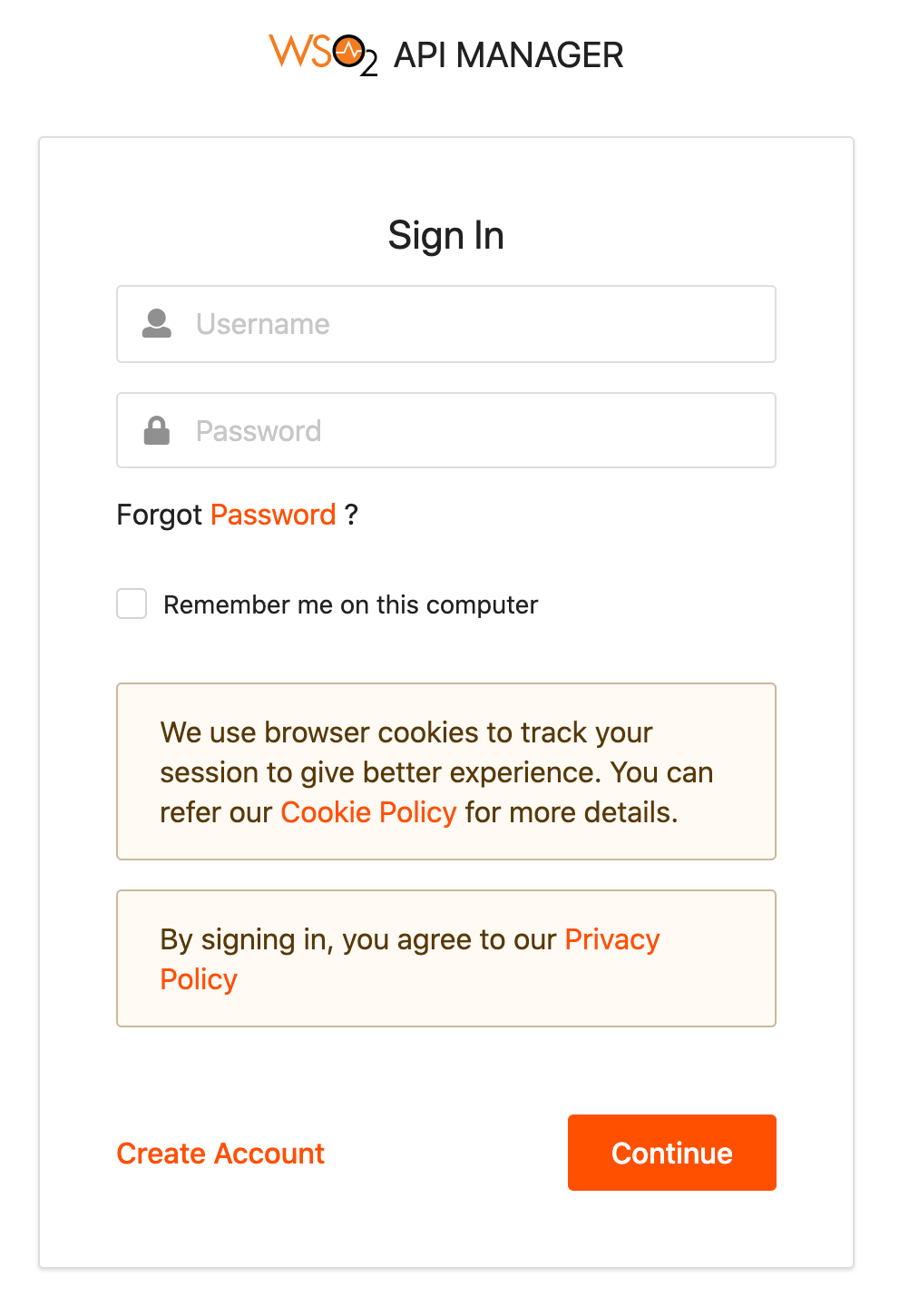 Forgot password link in sign in page