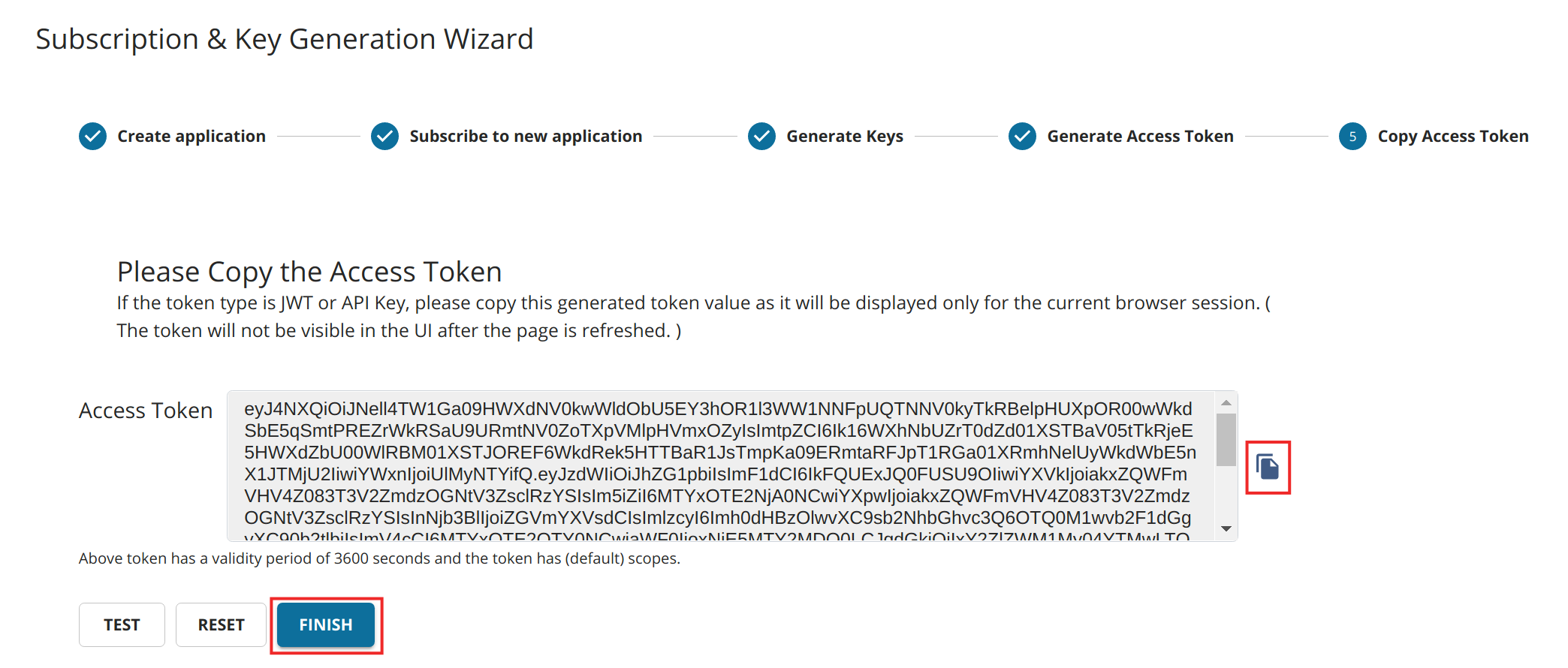Wizard - Copy Access Token
