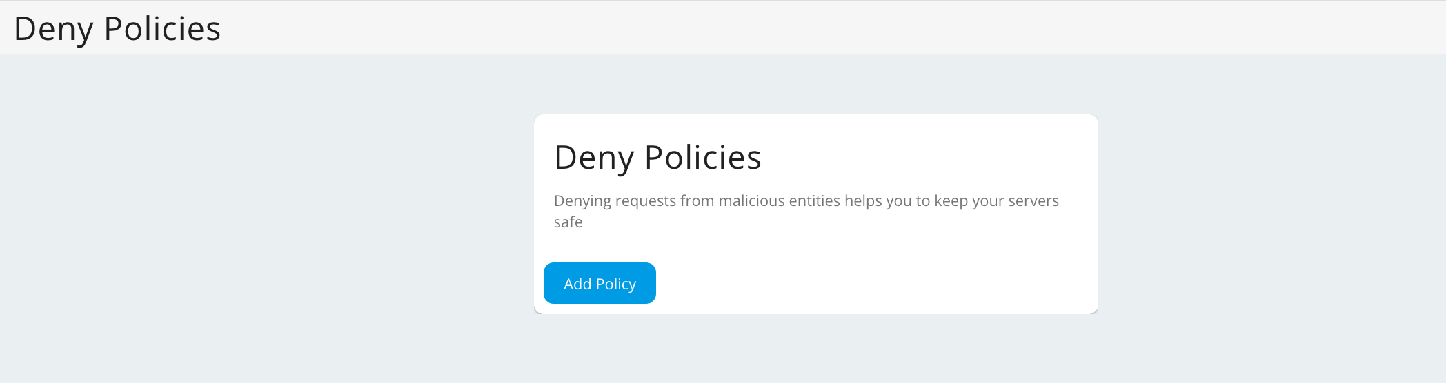 Add denied policy