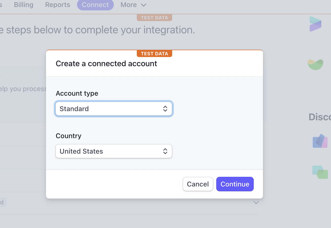 Select Type and Country