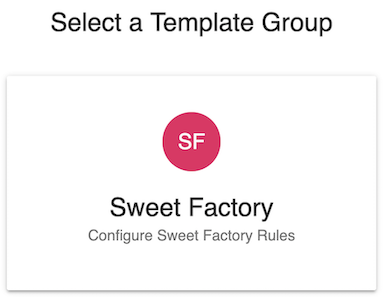Select template group
