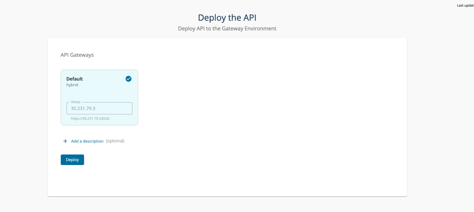 Deploy API