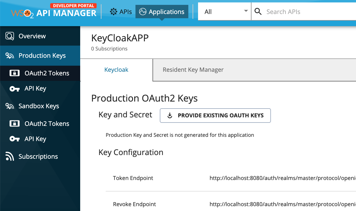 Keycloak application