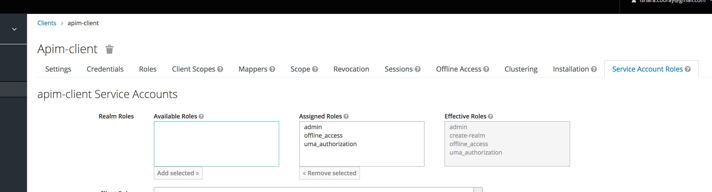 Assign service account roles