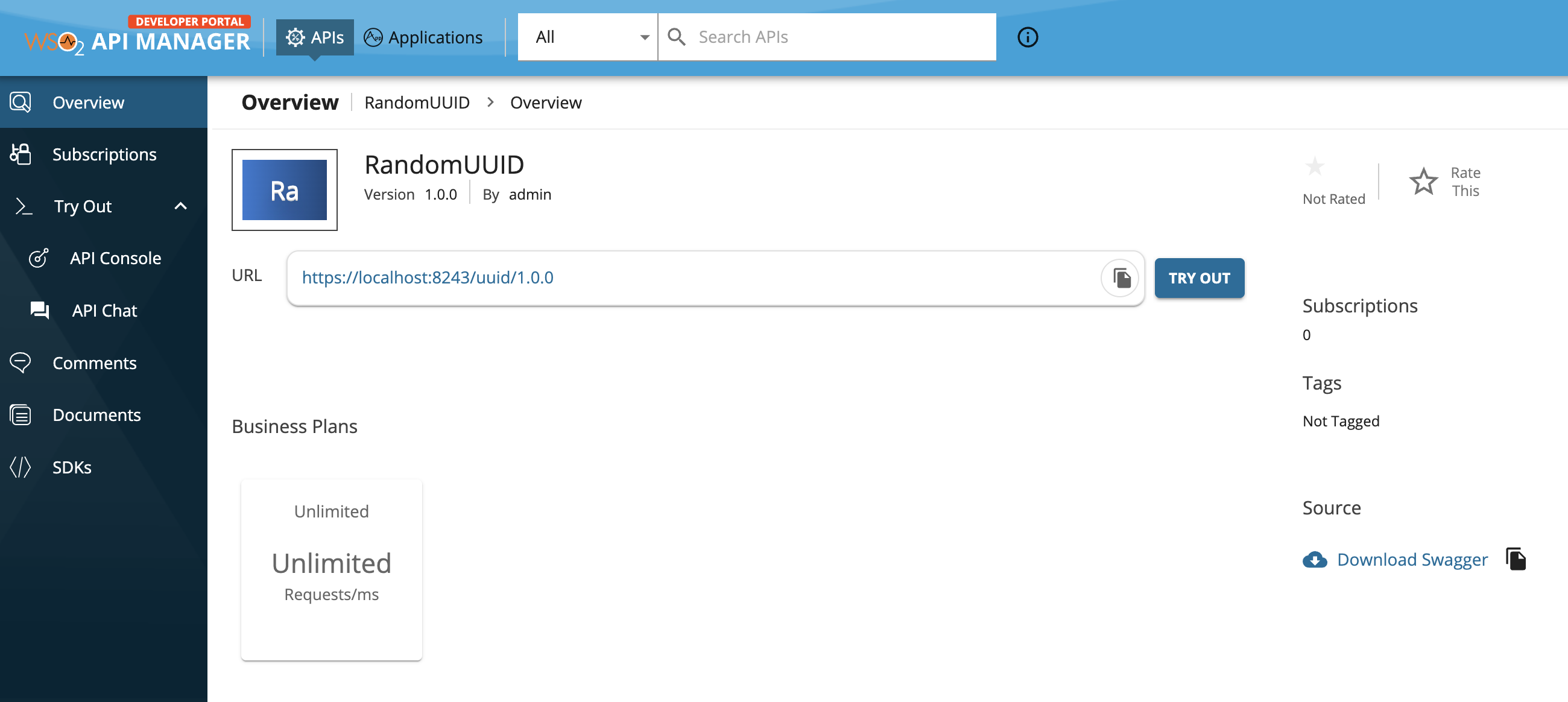 API overview