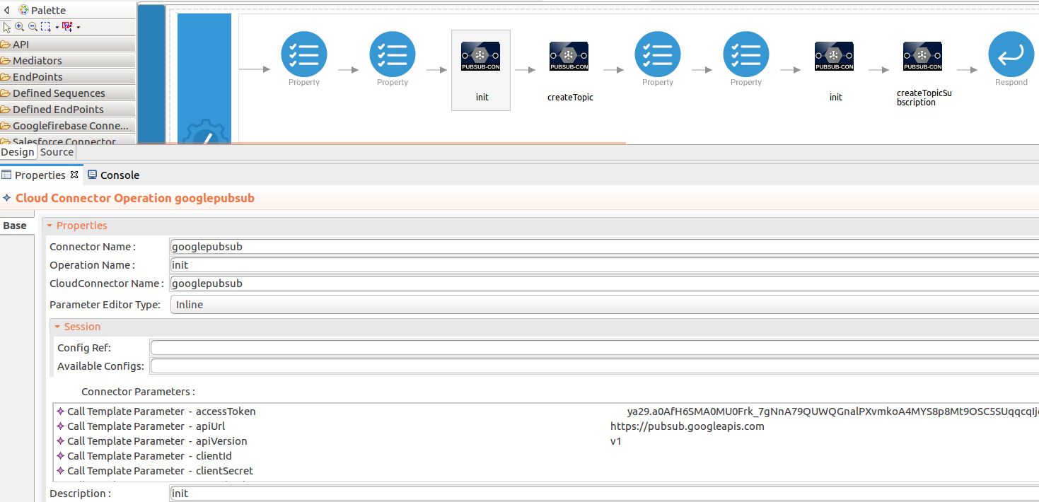 Add values to the init operation