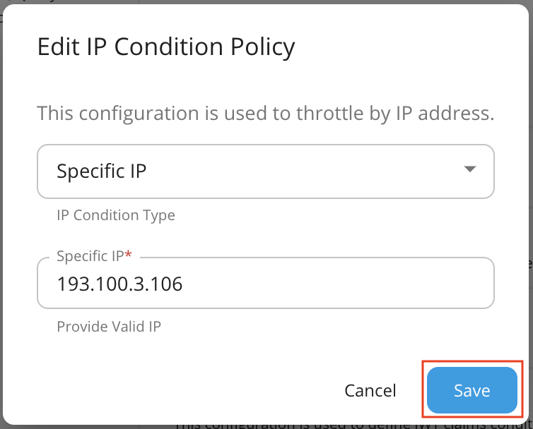 New allow specific IP