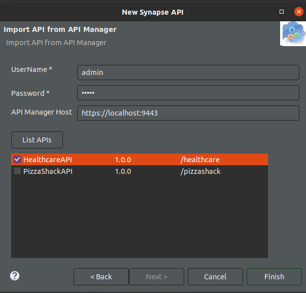 Import API from API-M