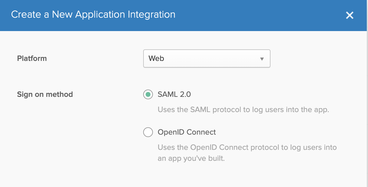Create a new application integration