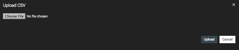 Uploading the CSV file