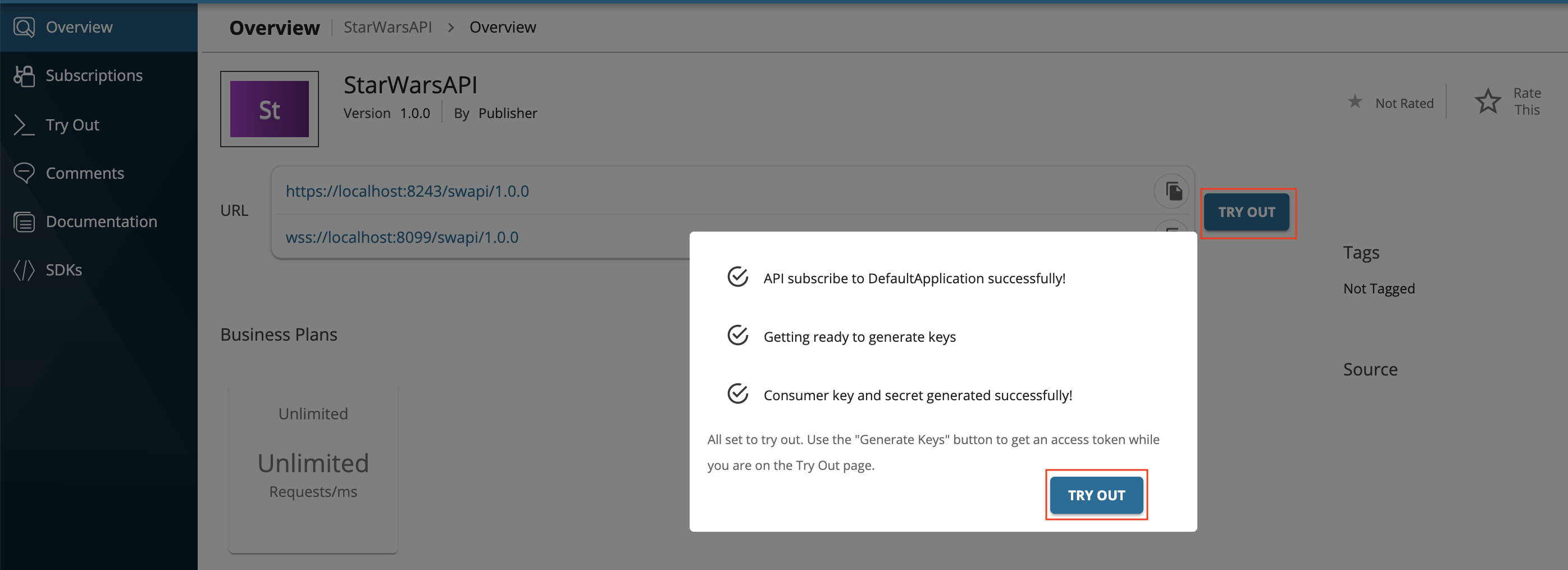 Try Out Wizard and Popup