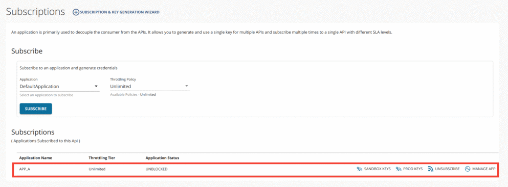 Subscription list