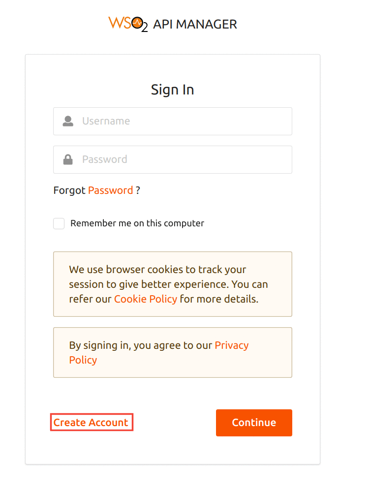 Create Account in Developer Portal