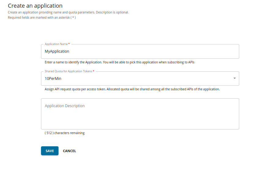 Create an Application