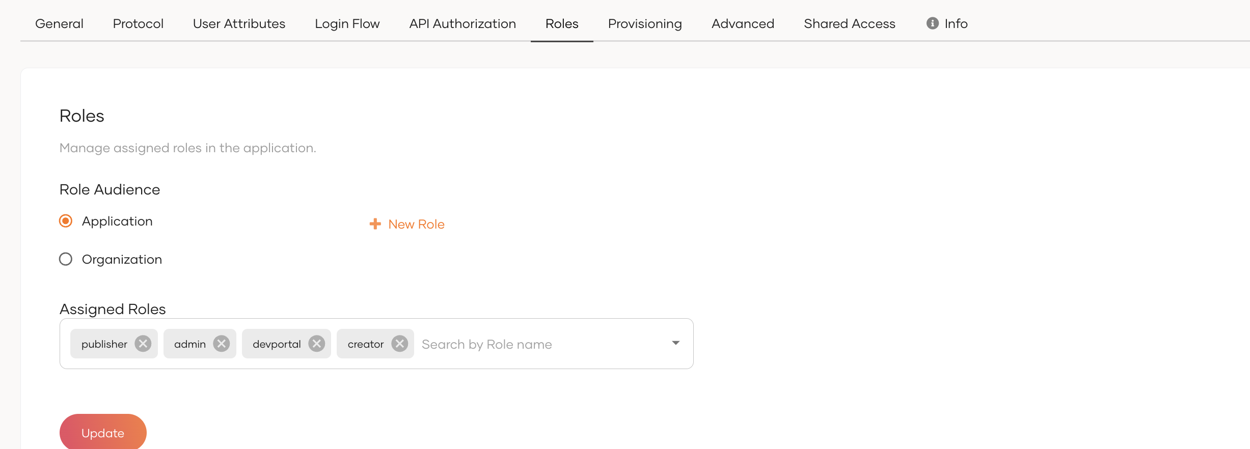 Application roles 