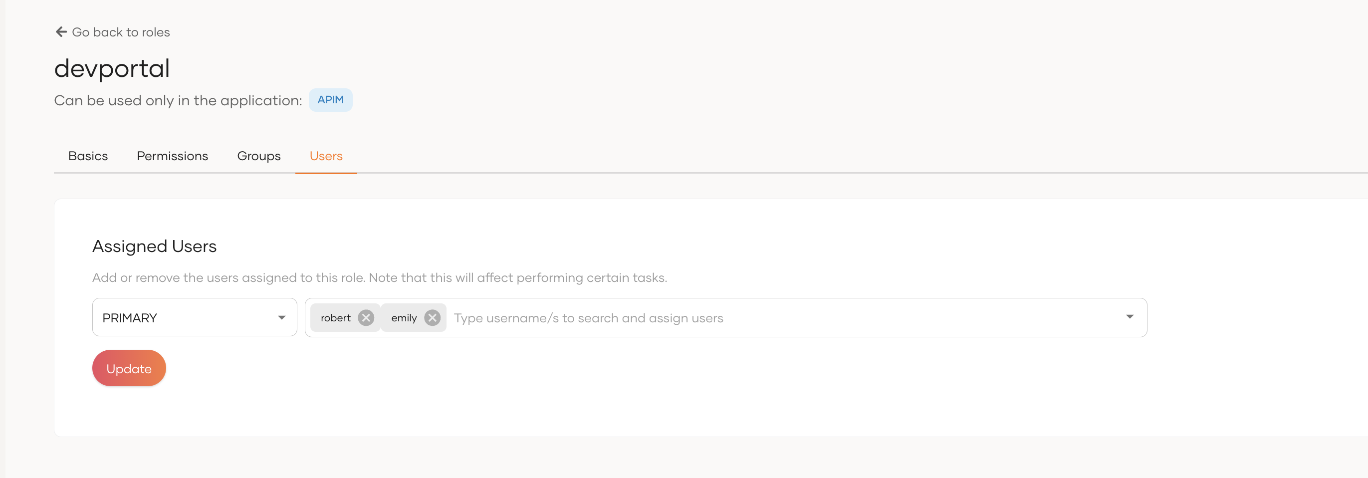 Dev portal roles 