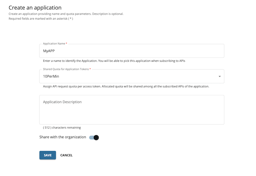 Share Application