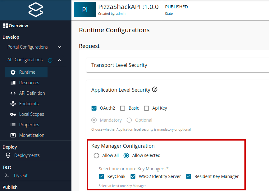 Disable Key Managers