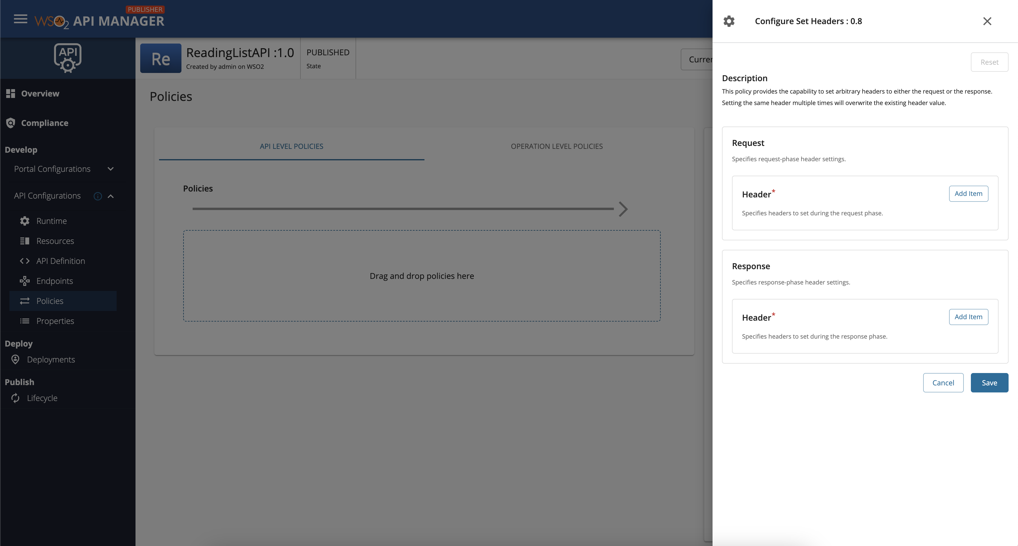 Configure Policy