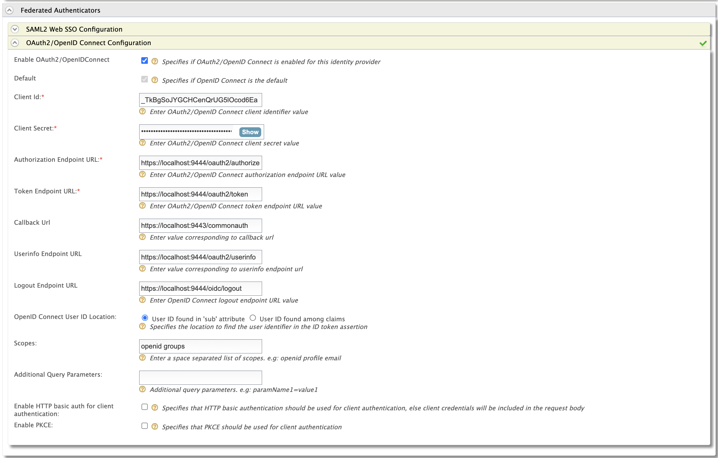 Federated authenticator