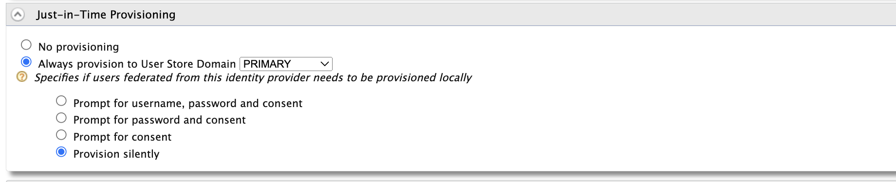JIT Provisioning