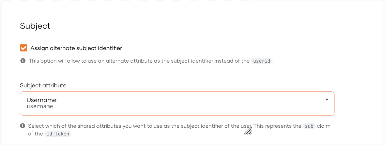 Select subject 