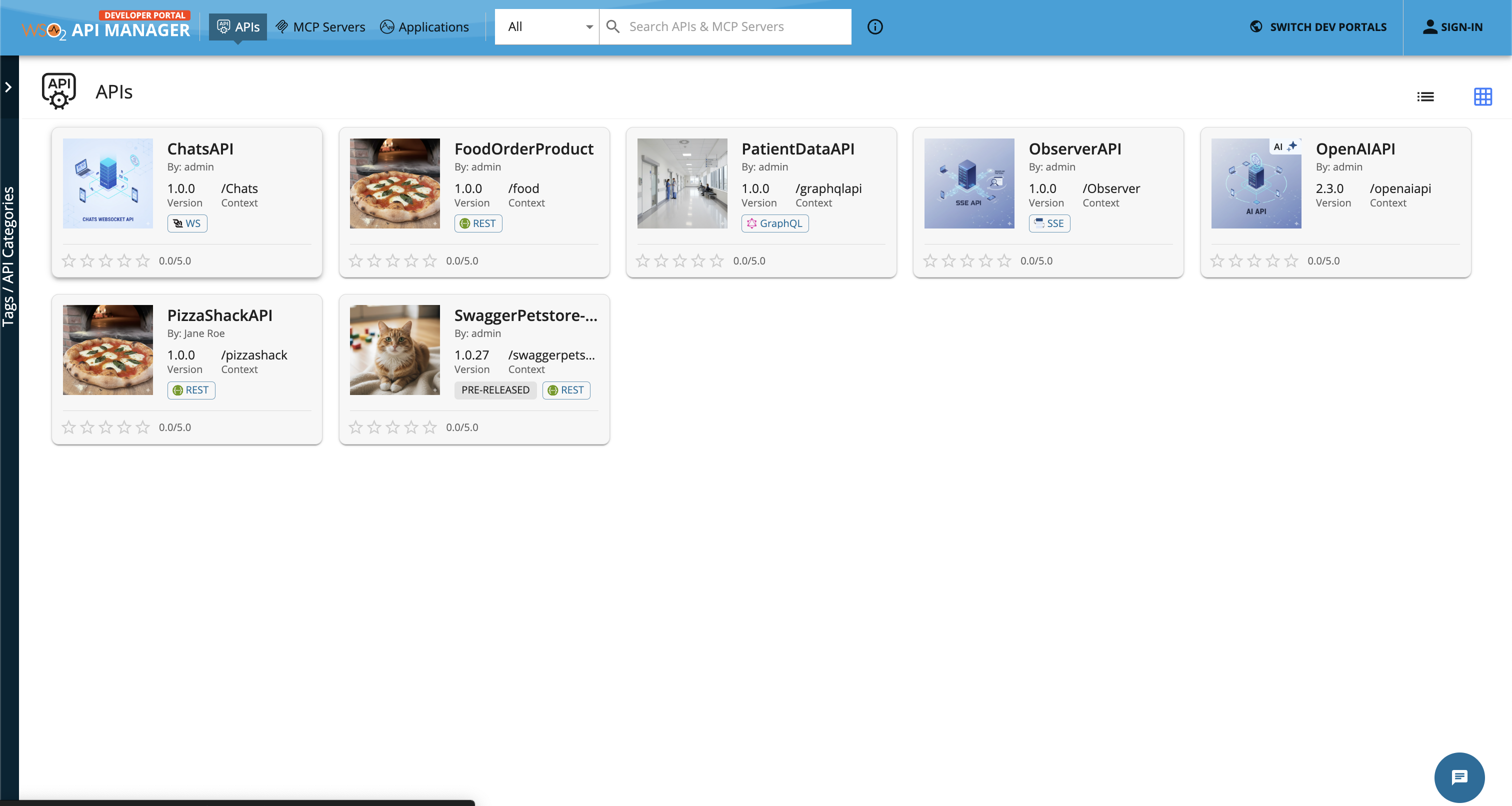 developer portal of wso2 api manager