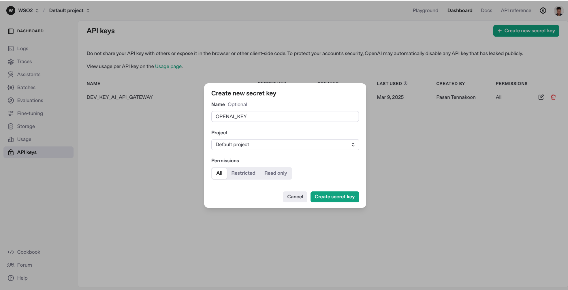 Get OpenAI API Key