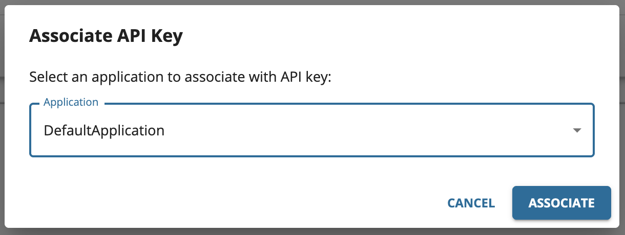 Associate API key