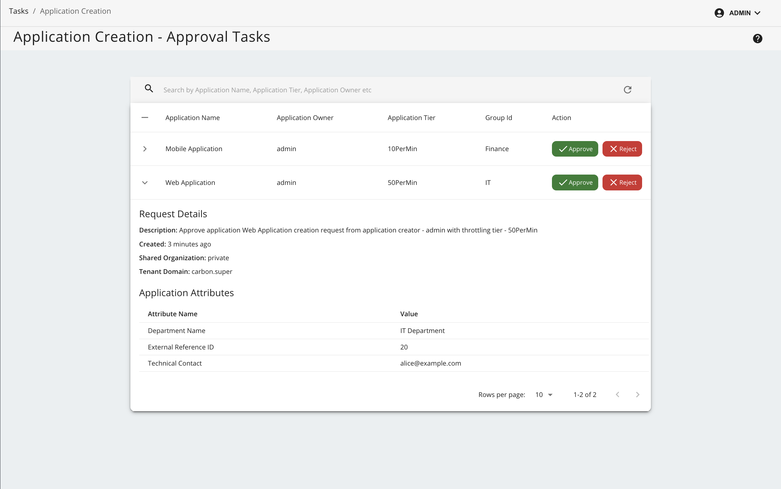 Approve tasks