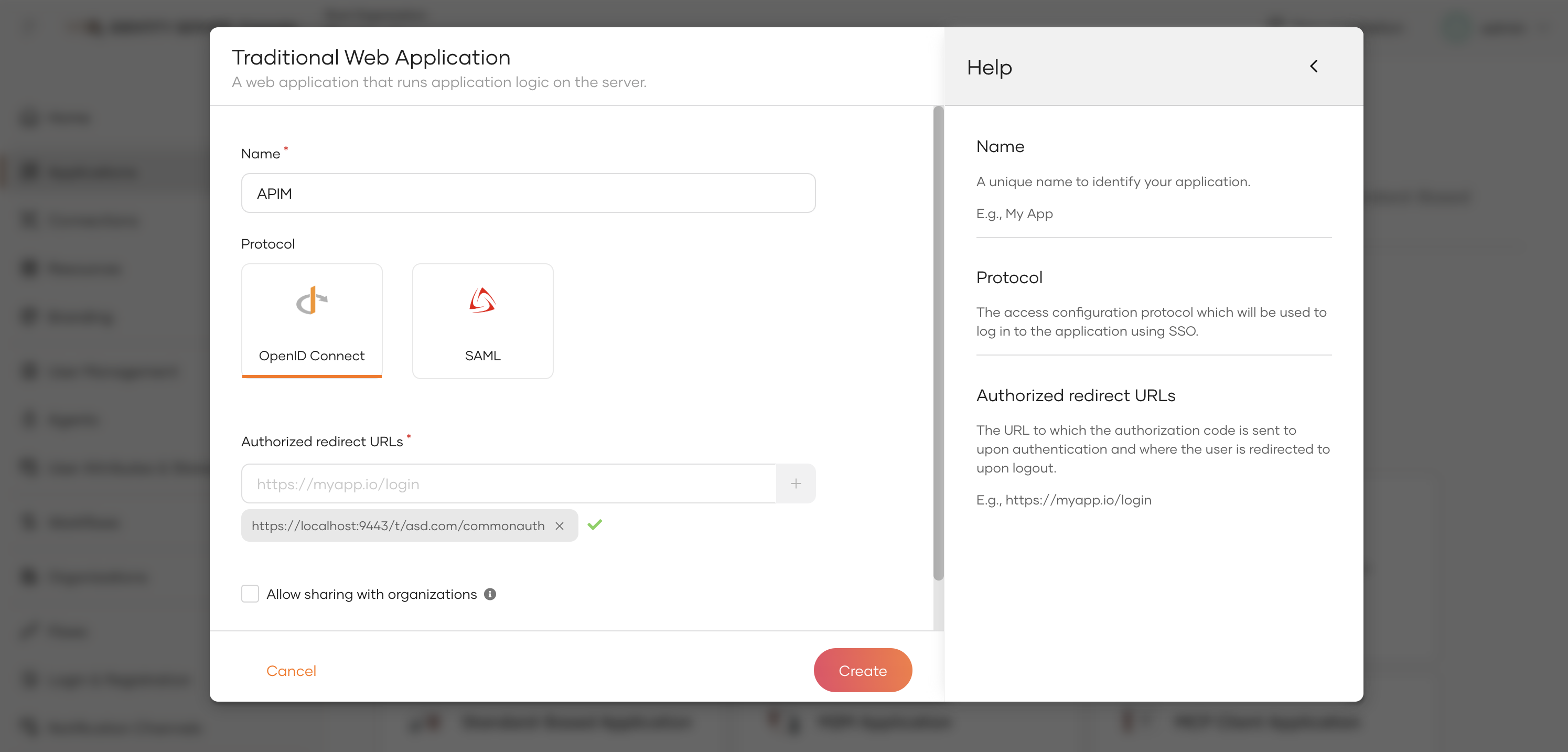Create Traditional Web Application