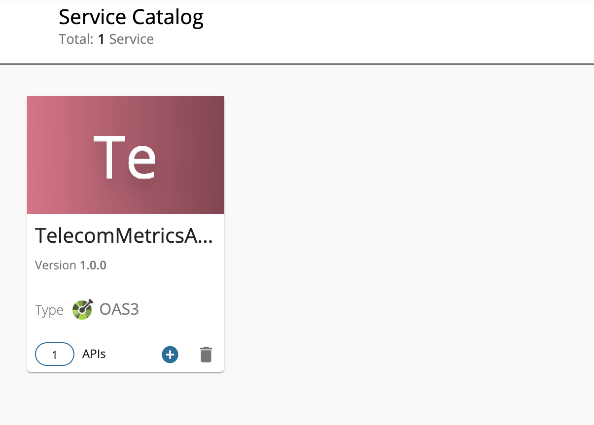 Service Catalog View