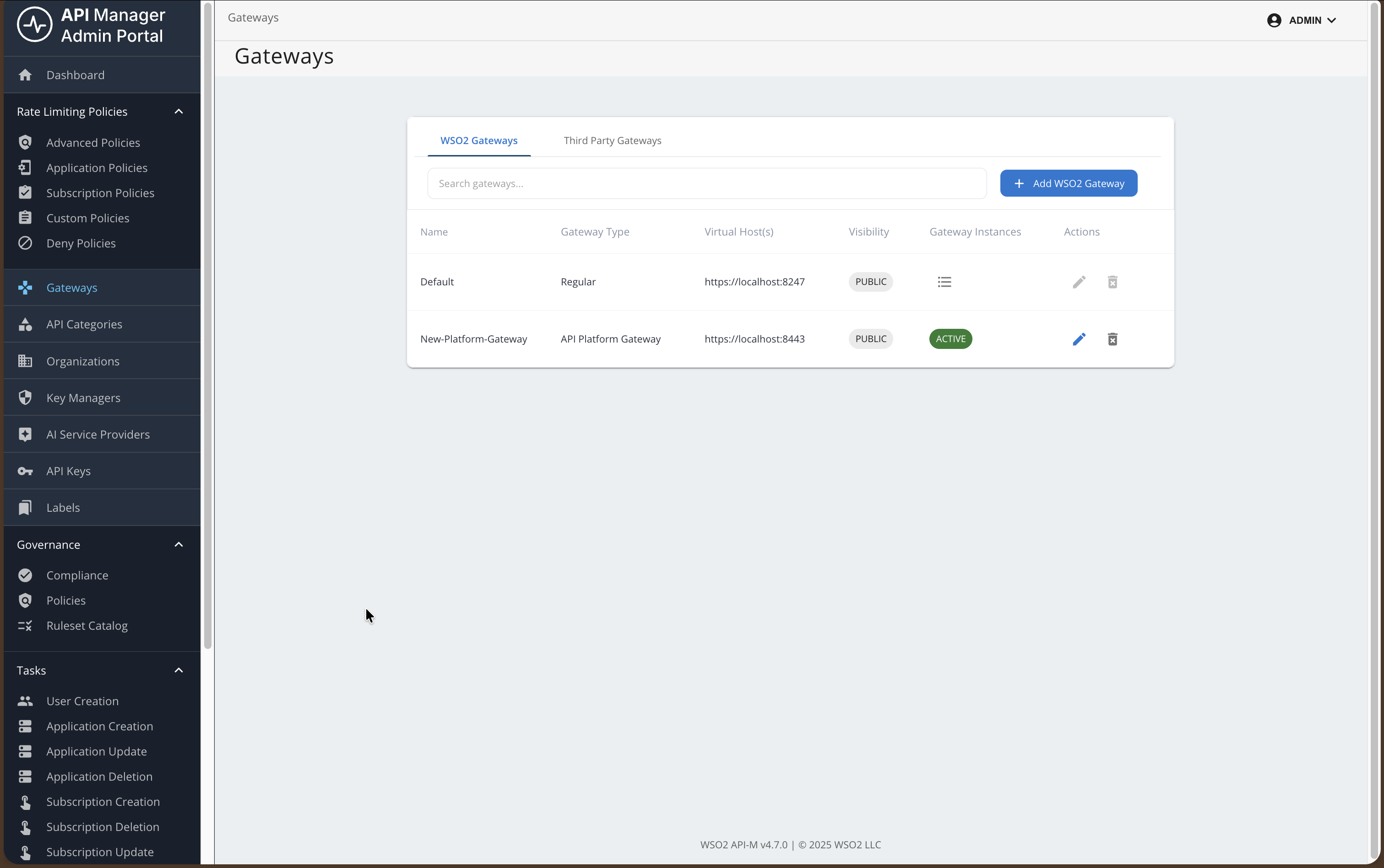 Gateway List Added